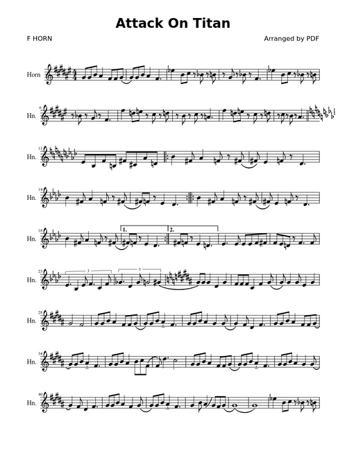 Attack On Titan French Horn