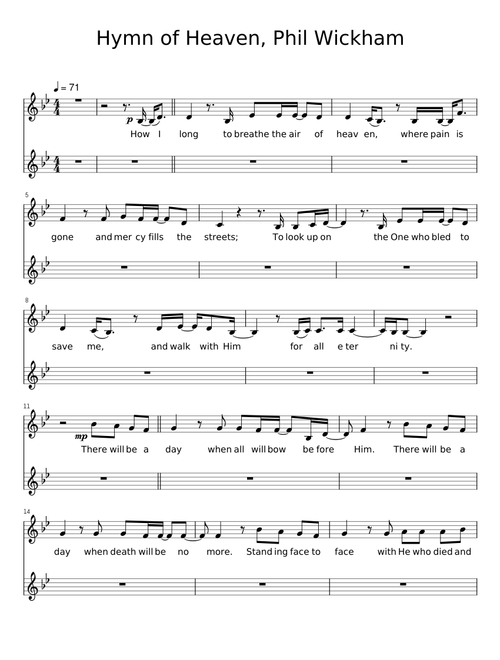 Hymn of Heaven, Bb, Phil Wickham