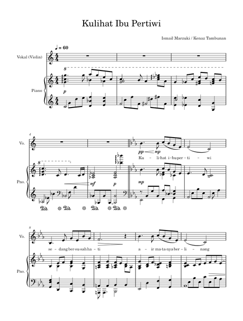 Kulihat Ibu Pertiwi – Ismail Marzuki | arr. Kenaz Tambunan