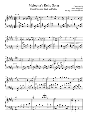 Relic Song – Shota Kageyama Relic Song Sheet Music for Flute, Guitar ...