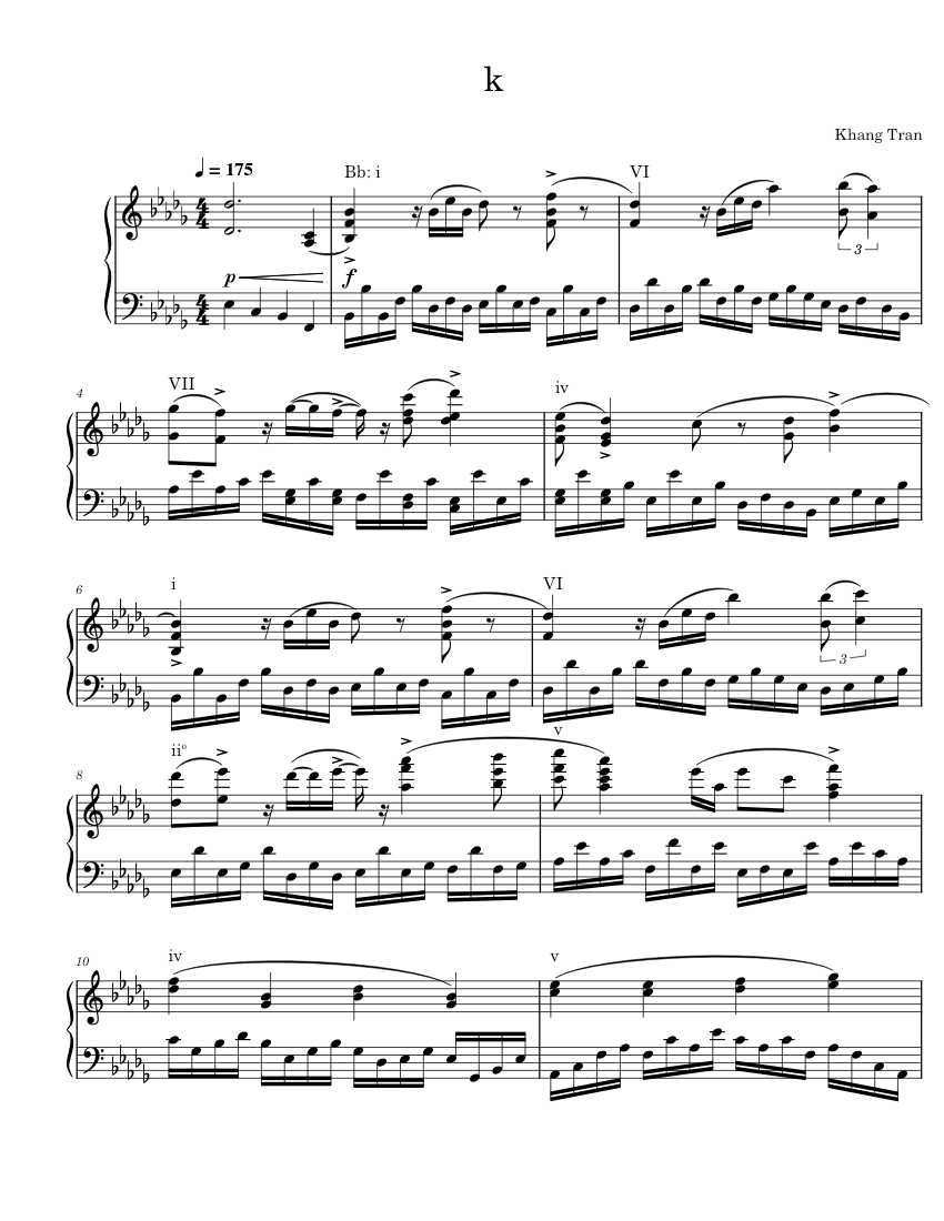 K Musescore k Sheet Music for Piano (Solo) | MuseScore.com