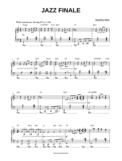 Jazz Finale - Martha Mier (Piano)
