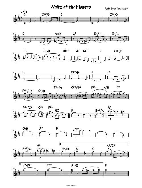 Waltz of the Flowers (Lead sheet )