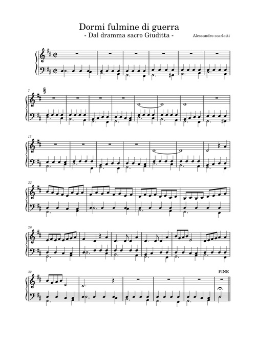 Dormi fulmine di guerra-A. Scarlatti