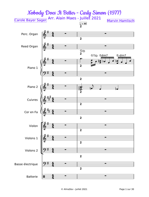 Nobody does it better (Arr. AlmaDev)