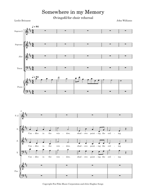 Somewhere in my memory – John Williams