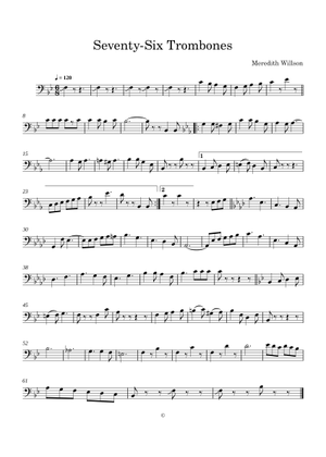 Seventy-Six Trombones – Meredith Wilson 76 Trombones Sheet Music for ...
