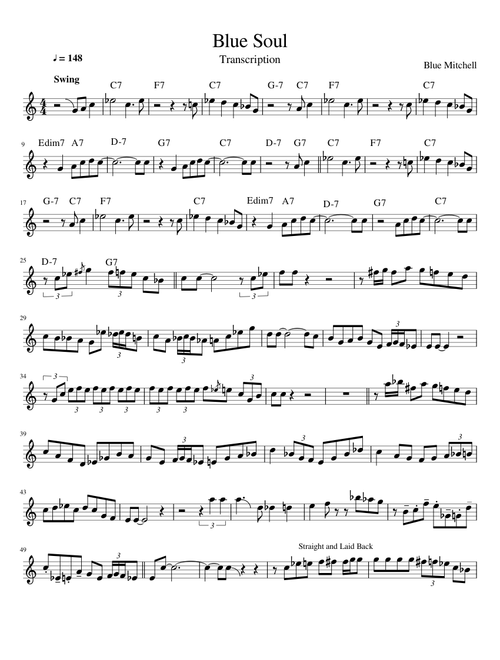 Blue Soul in B flat (Blue Mitchell solo)