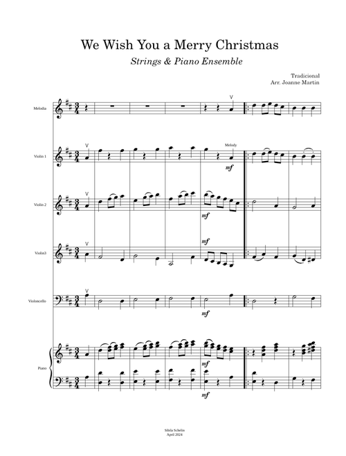 We wish you a Merry Christmas /  Strings & Piano Ensemble