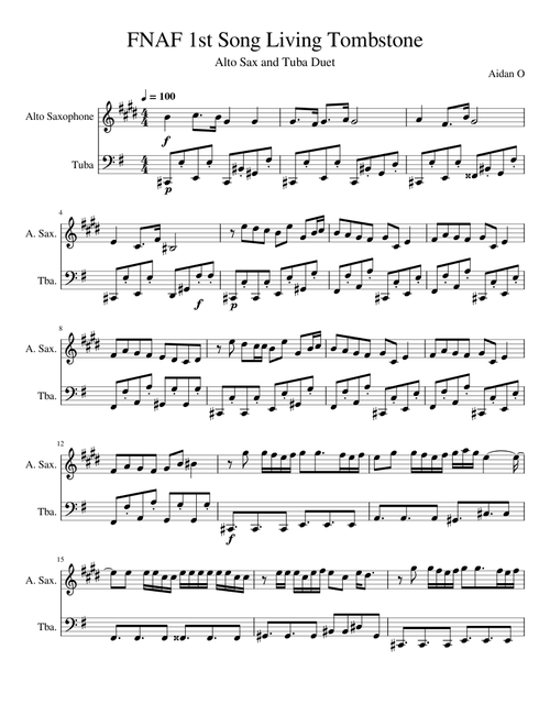 FNAF 1st Song Living Tombstone