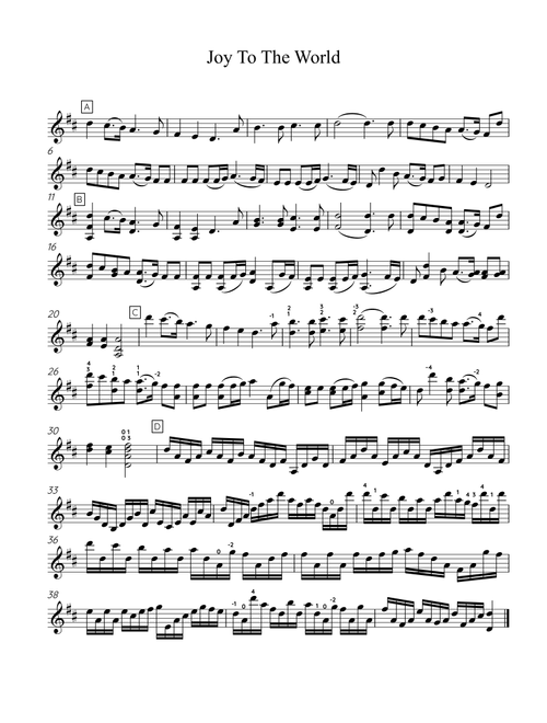 Joy To The World - Solo Violin (Arr. Hannah Strickland) - Traditional Christmas Tune (Violin Solo)