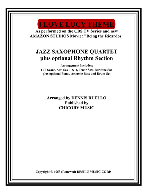 I Love Lucy (Arr. Dennis Ruello) - Eliot Daniel (Small Ensemble)