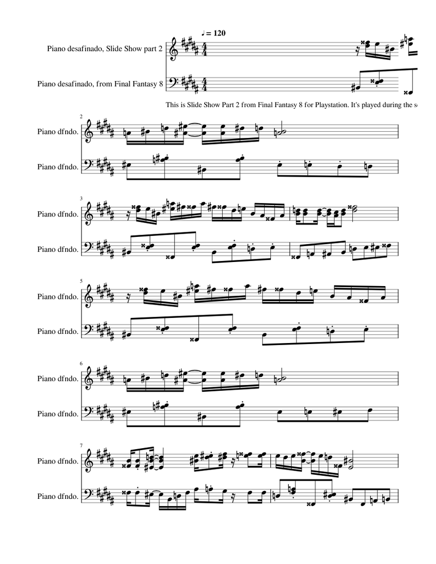 Final Fantasy VIII - Slide Show Part II Sheet Music for