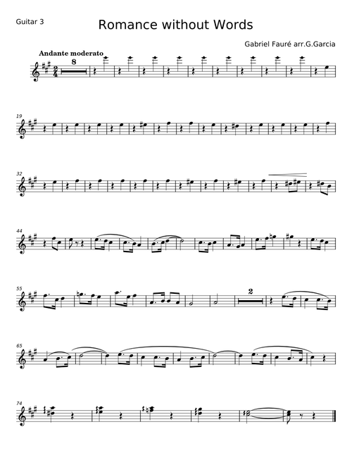 Romance Without Words, Op. 17 No. 3 - Gabriel Fauré