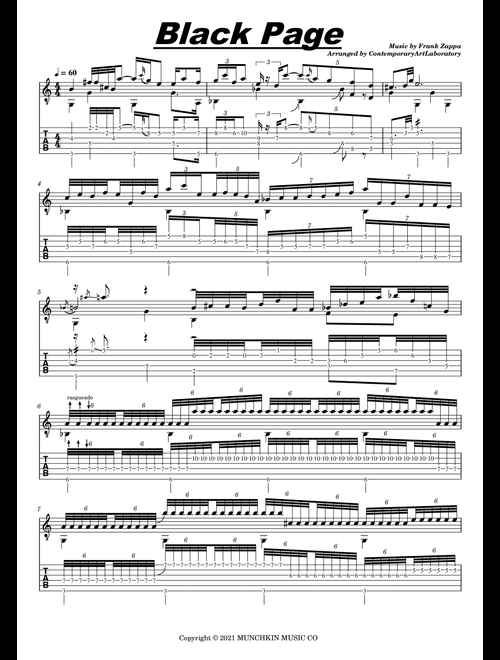 The Black Page (Arr. Contemporary Art Laboratory) - Marco Pacassoni Group, Frank Zappa, Torino Guitar Quartet (Solo Guitar)