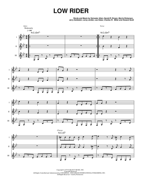 Low Rider - War (Guitar Ensemble)