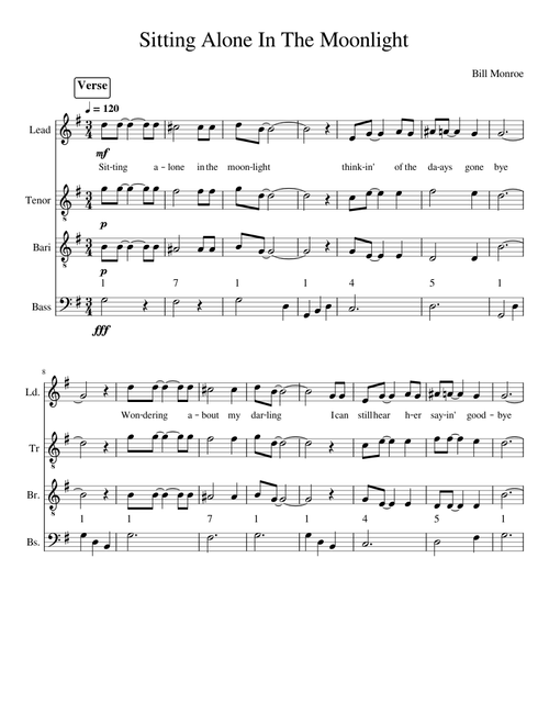 Sitting Alone In The Moonlight - Bill Monroe