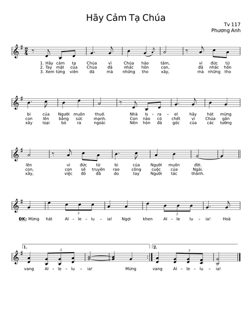 Hãy Cảm Tạ Chúa – Phương Anh