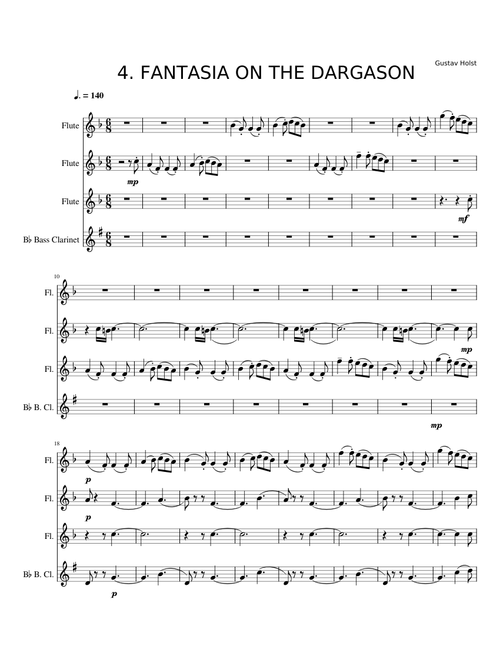 Second Suite in F - IV. Fantasia on the "Dargason" – Gustav Holst Second Suite in F - IV. Fantasia on the "Dargason"
