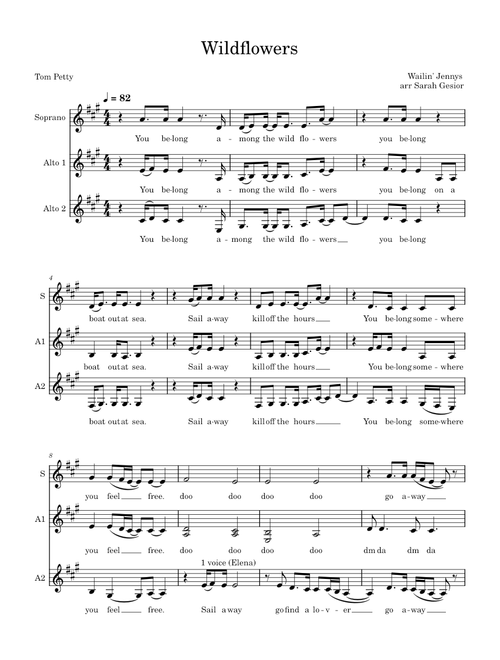 Wildflowers – Wailin' Jennys (Tom Petty)
