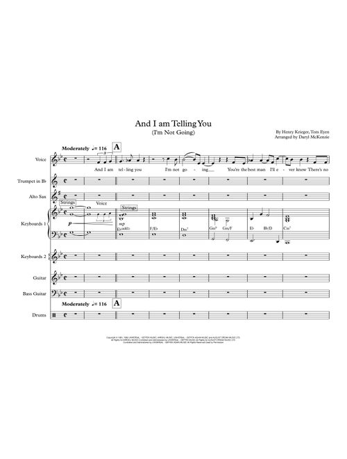 And I Am Telling You I'm Not Going (Arr. Daryl McKenzie) - Jennifer Hudson (Small Ensemble)