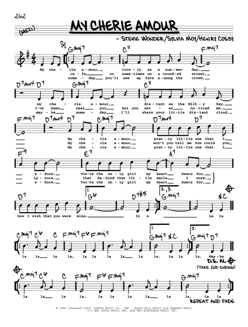 My Cherie Amour (High Voice) - Stevie Wonder (Real Book - Melody-Chords-Lyrics)