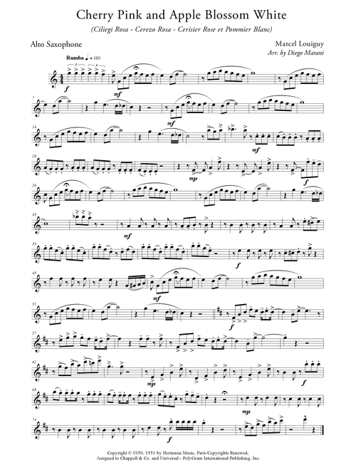 Cherry Pink And Apple Blossom White (Arr. Diego Marani) - Perez "Prez" Prado (Woodwind Ensemble)