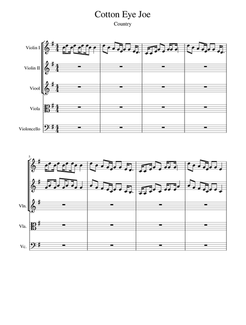 Cotton Eye Joe – Trad.