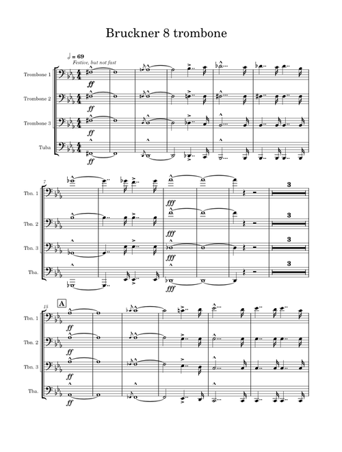 Symphony No.8 in C minor, WAB 108 – Anton Bruckner Bruckner 8 Trombone Excerpt