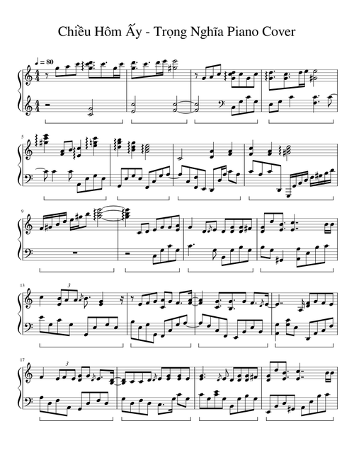 Chiều Hôm Ấy - Trọng Nghĩa Piano Cover