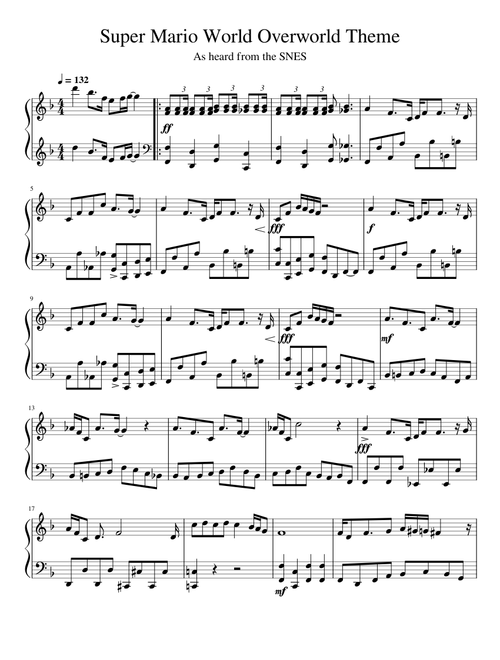 Super Mario World Overworld Theme – nintendo Super Mario World Overworld Theme