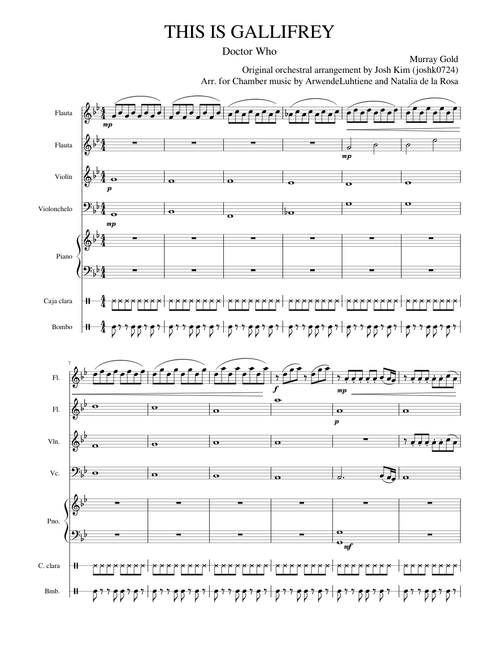 Doctor Who: This Is Gallifrey (Chamber music arrangement)
