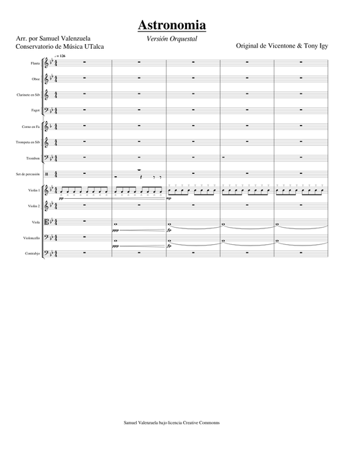 Astronomia - Vicentone (para orquesta sinfónica)