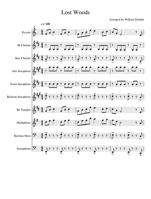 Lost Woods for Pep Band