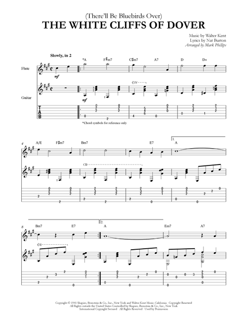 (There'll Be Bluebirds Over) The White Cliffs Of Dover (Arr. Mark Phillips) - Vera Lynn (Instrumental Duet)