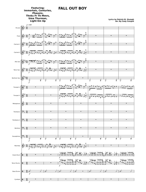 Medley – Fall Out Boy Marching/Pep band