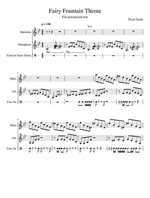 The Legend Of Zelda -jazzy Great Fairy Fountain Theme – Koji Kondo - For Percussion trio