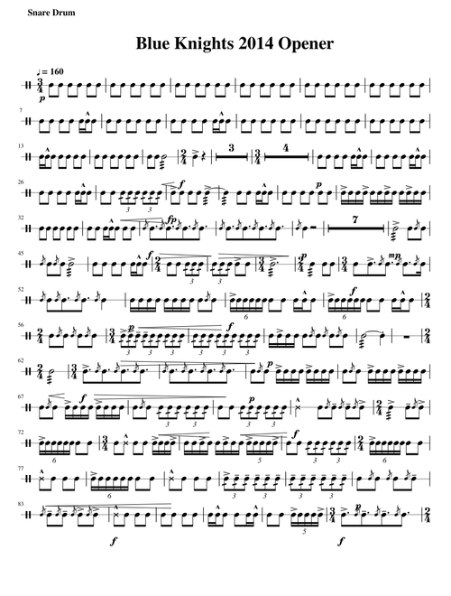 Blue Knights 2014 Opener Snare