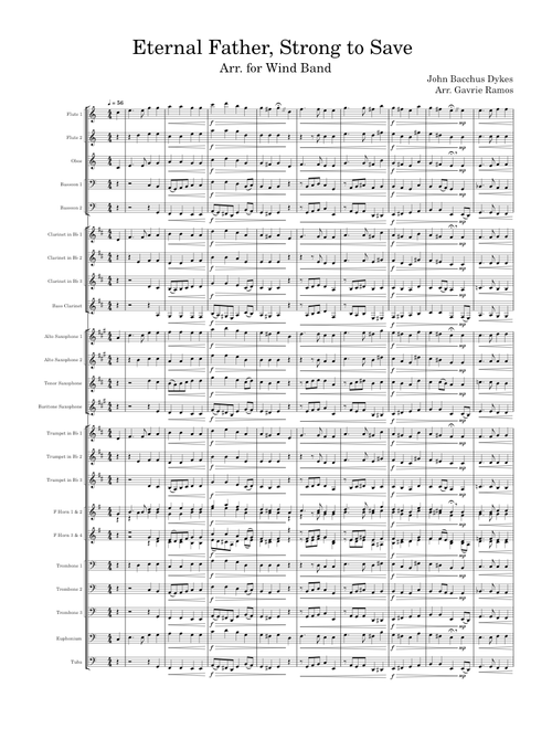 Eternal Father, Strong to Save – John B. Dykes Music (Arr. for Wind Band) - Gavrie Ramos