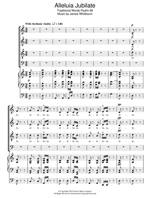 Alleluia Jubilate - James Whitbourn (Choral, SATB)
