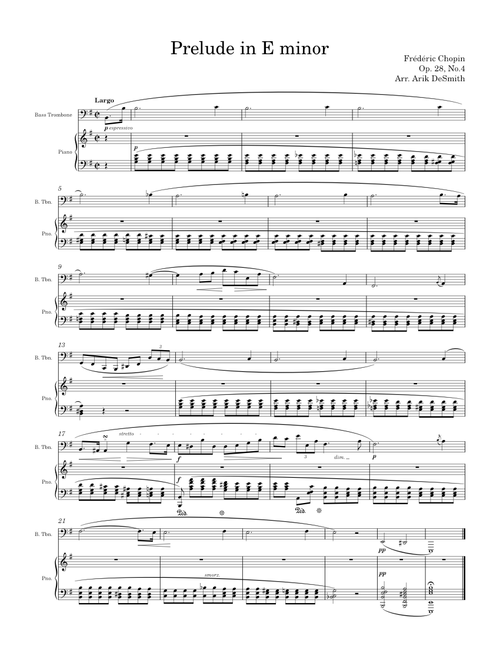 Prelude in E minor Op. 28 No. 4 – Frédéric Chopin