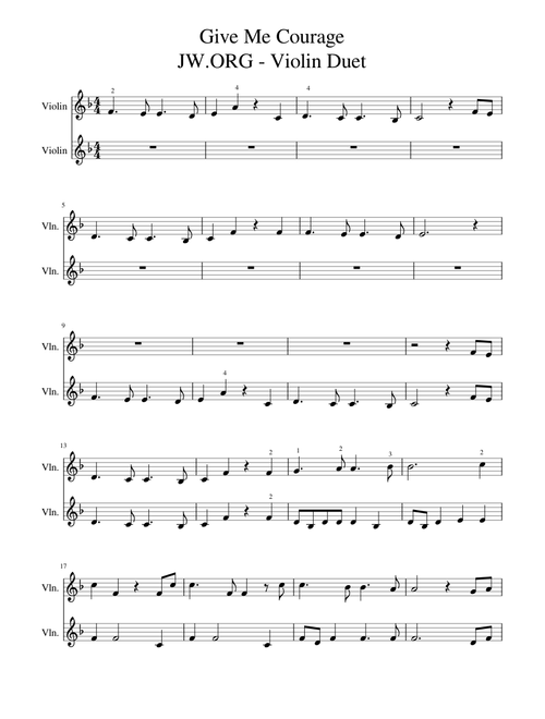 Give Me Courage - JW.ORG (violin duet)
