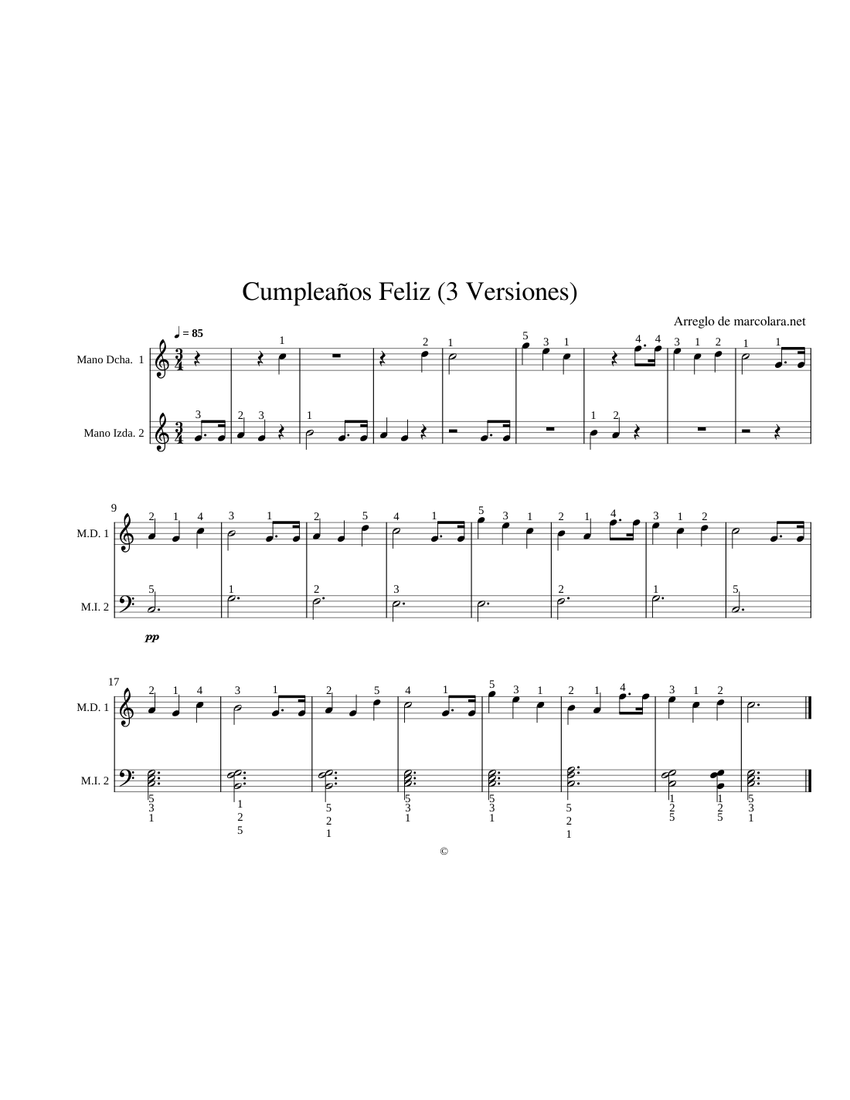 notas de flauta para feliz cumpleaños