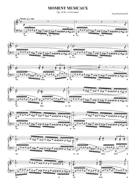 Free Moments Musicaux, Op.16 by Sergei Rachmaninoff sheet music