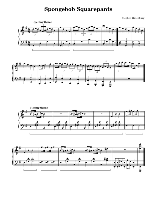 Spongebob Squarepants - Opening and closing themes - Stephen Hillenburg