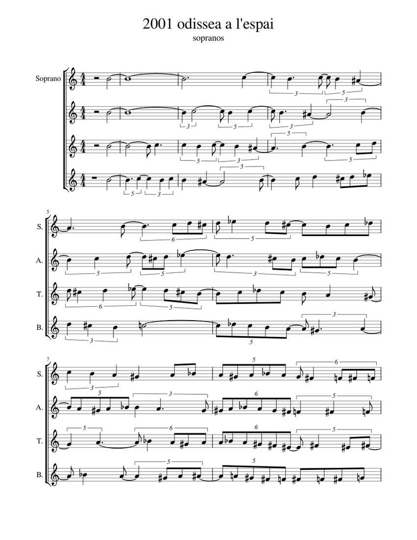 Kyrie Ligeti sopranos2 Sheet music for Soprano, Alto, Tenor, Bass