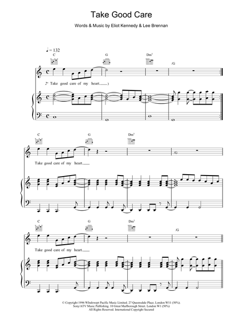 Take Good Care - 911 (Piano-Vocal-Guitar (Piano Accompaniment))