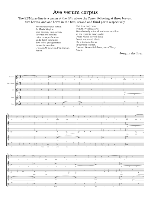 Ave verum corpus - Josquin des Prez
