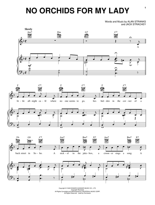 No Orchids For My Lady - The Ink Spots (Piano-Vocal-Guitar)