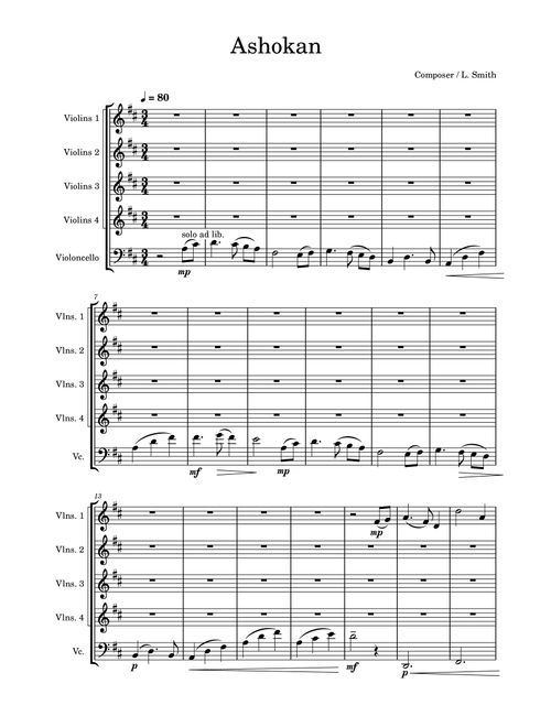Ashokan Farewell (Arr. Lee Smith) - Jay Ungar (String Ensemble)